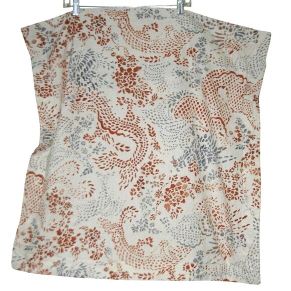 Dwell Studio Jakarta Euro Pillow Sham 26x26 Sienna Slate Blue Cotton Modern Boho - Picture 1 of 6
